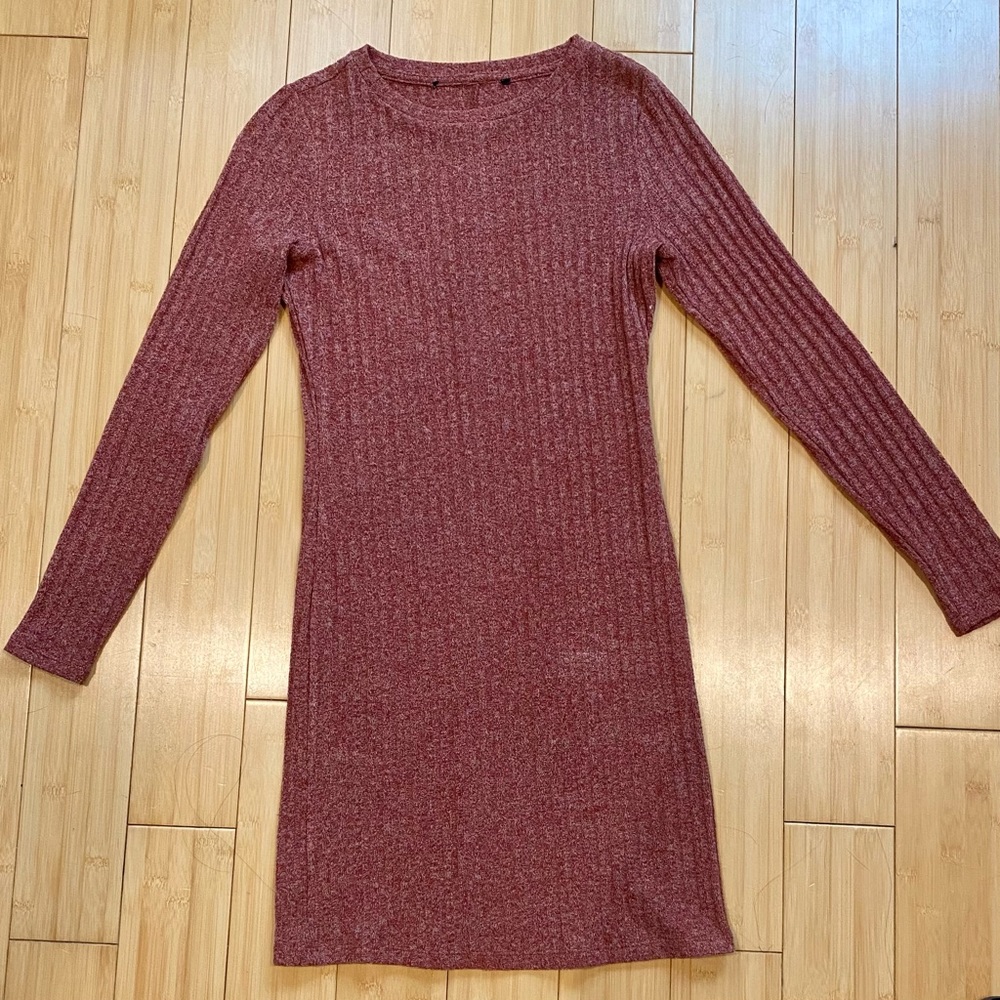 Long sleeve bodycon sweater dress